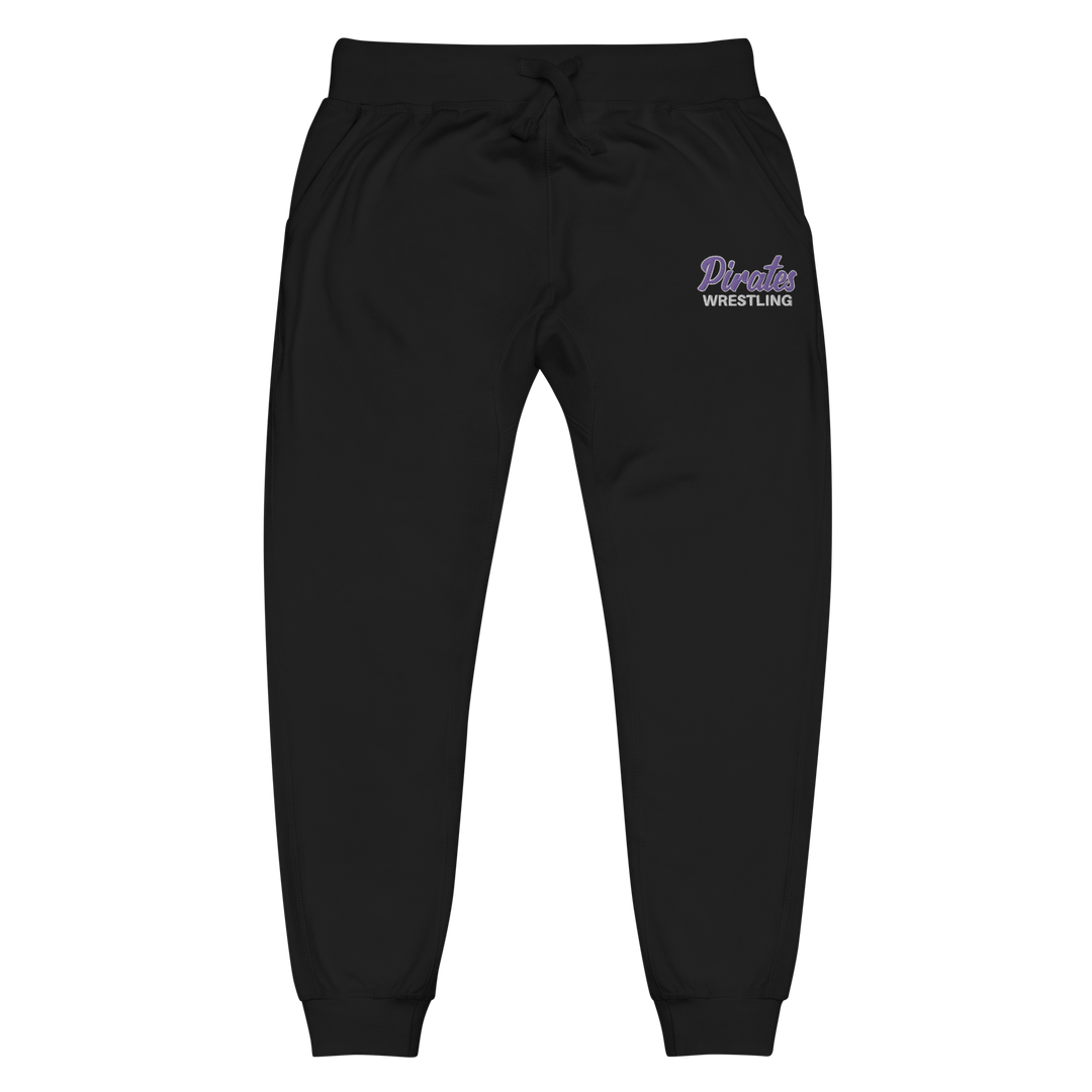 Black Unisex Fleece Sweatpants