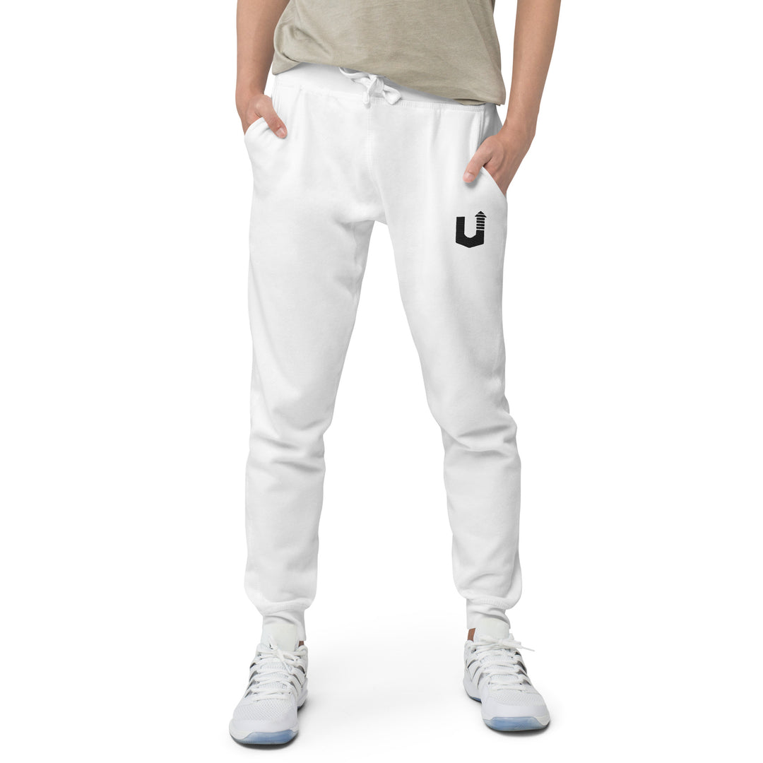 Upstacles - White Fleece Sweatpants (Unisex)